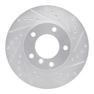 R1 Concepts EDZ-31027R Brake Rotor Drilled and Slotted Silver